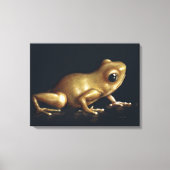 Nieuwsgierig kikkerschilderij canvas afdruk (Voorkant)