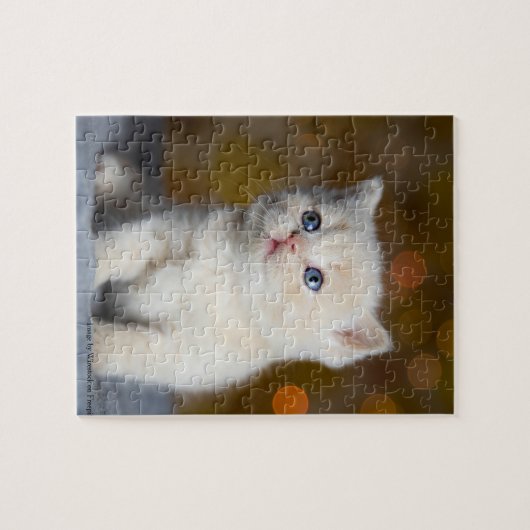 Nieuwsgierig klein Kat Legpuzzel (Horizontaal)