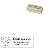Nieuwsgierig Klein Vos Adres Rubberstempel (Gestempeld)
