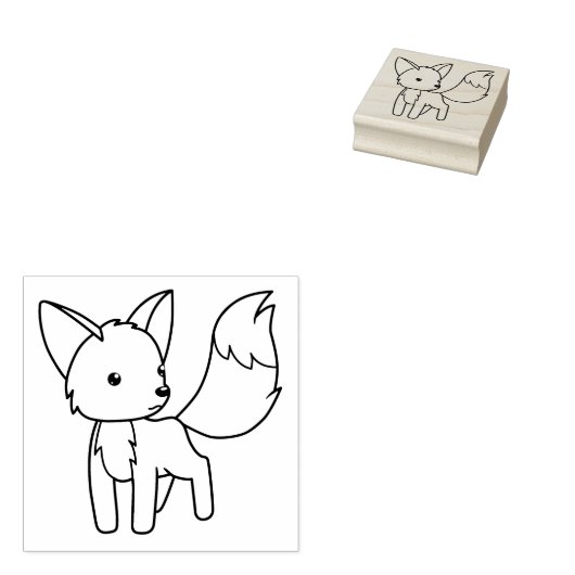 Nieuwsgierig kleine voskleurige me rubberstempel (Gestempeld)