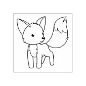 Nieuwsgierig kleine voskleurige me rubberstempel (Afrduk)