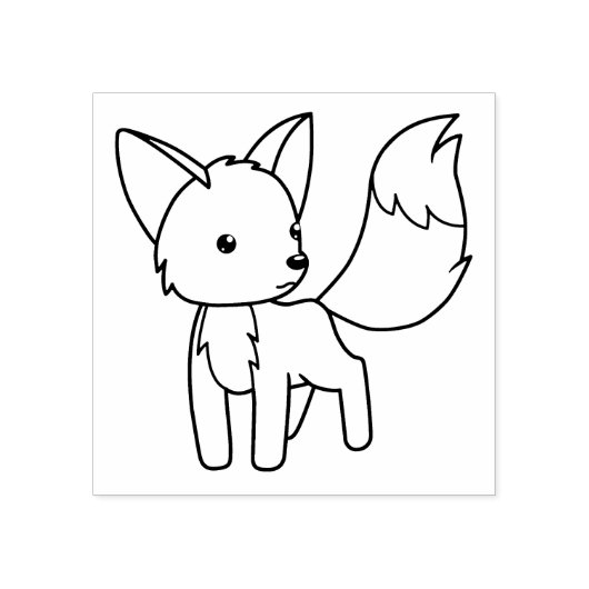 Nieuwsgierig kleine voskleurige me rubberstempel (Afrduk)