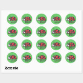 nieuwsgierig Ladybug Ronde Sticker (Vel)