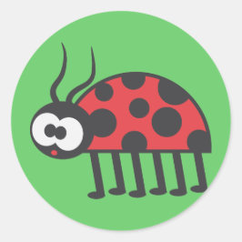 nieuwsgierig Ladybug Ronde Sticker