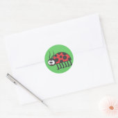 nieuwsgierig Ladybug Ronde Sticker (Envelop)