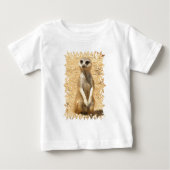 Nieuwsgierig Meerkat Baby T-Shirt (Voorkant)