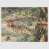 Nieuwsgierig meisje in een grillige scène tissuepapier (Voorkant)