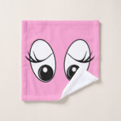 Nieuwsgierig Ogen Roze Badhanddoeken - Kies kleur Bad Handdoek (Wasdoekje)