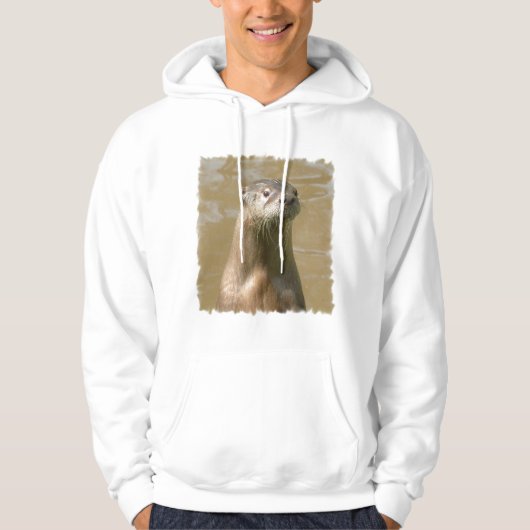 nieuwsgierig Otter Hooded Sweatshirt (Voorkant)