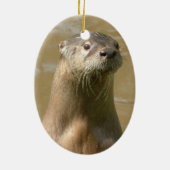 nieuwsgierig Otters Ornament (Achterkant)