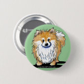 Nieuwsgierig Pommeren Ronde Button 5,7 Cm (Voorkant /achterkant)