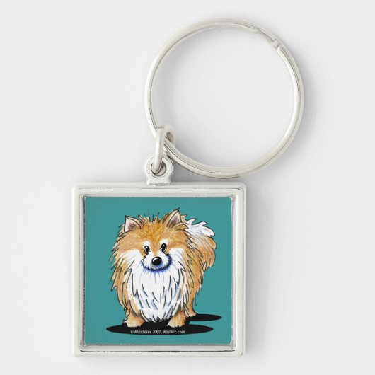 Nieuwsgierig Pommeren Sleutelhanger (Voorkant)