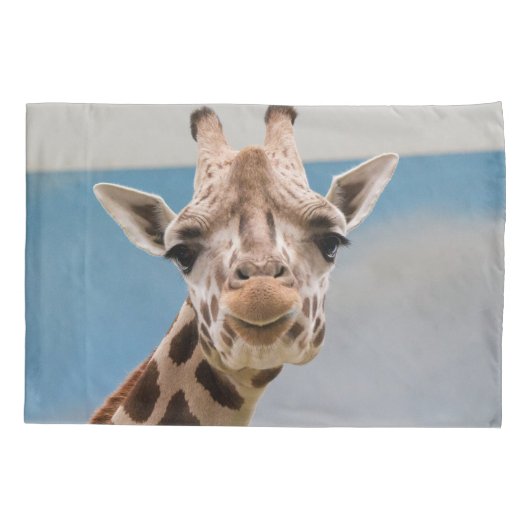 Nieuwsgierig portret van Giraffe Kussensloop (Achterkant)