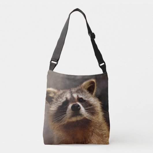 nieuwsgierig Raccoon Crossbody Tas (Voorkant)