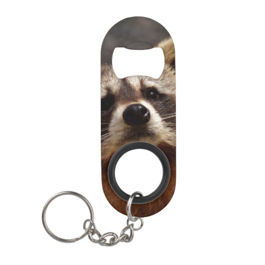 nieuwsgierig Raccoon Mini Flessenopener (Voorkant)