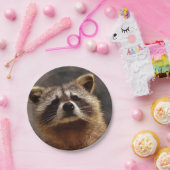 nieuwsgierig Raccoon Papieren Bordje (Feest)