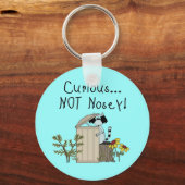 nieuwsgierig Raccoon Sleutelhanger (Voorkant)