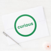 nieuwsgierig ronde sticker (Envelop)