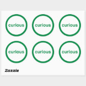 nieuwsgierig ronde sticker (Vel)