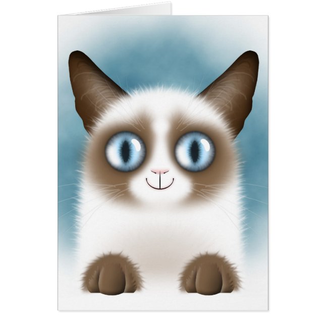 nieuwsgierig Siamese Kitten (Voorkant)