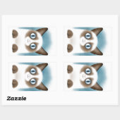 nieuwsgierig Siamese Kitten Rechthoekige Sticker (Vel)