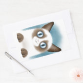 nieuwsgierig Siamese Kitten Rechthoekige Sticker (Envelop)