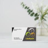 Nieuwsgierig Visitekaartje op Babysitter (Staand voorkant)