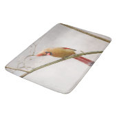 Nieuwsgierig Vrouw kardinaal Bathmat Badmat (Gekanteld)