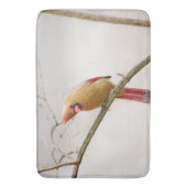 Nieuwsgierig Vrouw kardinaal Bathmat Badmat (Voorkant Verticaal)