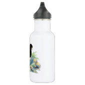 Nieuwsgierig Waterverf Magpie Bird Art Waterfles (Rechts)