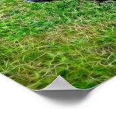 Nieuwsgierig zink in briljante vezels op zwart poster (Hoek)