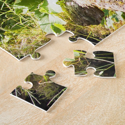 Nieuwsgierig zwart Beer Legpuzzel (Zijkant)