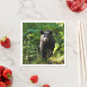 Nieuwsgierig zwart Beer Servet (Insitu)