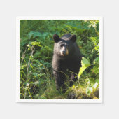 Nieuwsgierig zwart Beer Servet (Voorkant)