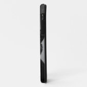 Nieuwsgierig zwart kat en monogram Case-Mate iPhone case (Achterkant/links)