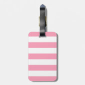 Nieuwsgierig zwart kat | Stripes | Monogram Bagagelabel (Achterkant verticaal)