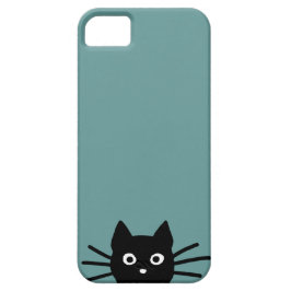Nieuwsgierig Zwarte Kat | Funny Feline iPhone 15 Case