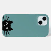 Nieuwsgierig Zwarte Kat | Funny Feline Case-Mate iPhone Case (Achterkant (horizontaal))