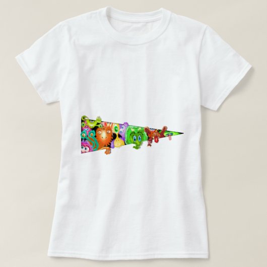 Nieuwsgierige Aliens Grappig T-shirt (Design voorkant)
