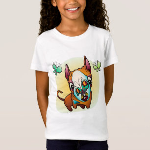 Nieuwsgierige BullTerrier hond T-shirt