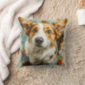 Nieuwsgierige Corgi Herfstblik Kussen (Deken)