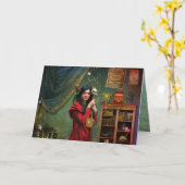 Nieuwsgierige curator begroeting kaart (Gele Bloem)