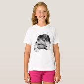Nieuwsgierige Feline in het Herfstlicht T-shirt (Voorkant volledig)