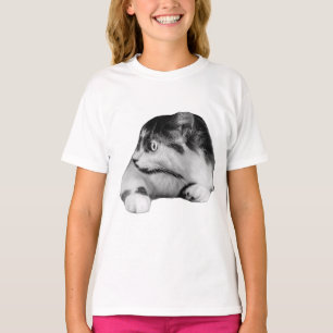 Nieuwsgierige Feline in het Herfstlicht T-shirt