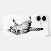 Nieuwsgierige flip in zwart en wit Case-Mate iPhone case (Achterkant (horizontaal))