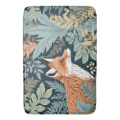 Nieuwsgierige Fox Fern laat William Morris inspire Badmat (Voorkant Verticaal)