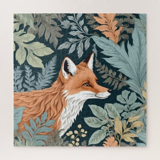 Nieuwsgierige Fox Fern laat William Morris inspire Legpuzzel (Verticaal)