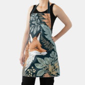 Nieuwsgierige Fox Fern laat William Morris inspire Schort (Insitu)