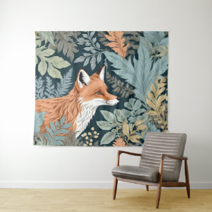 Nieuwsgierige Fox Fern laat William Morris inspire Wandkleed