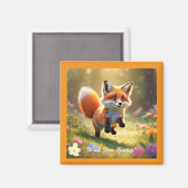 Nieuwsgierige Fox Kit Magneet (Voorkant / Achterkant)